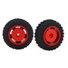 2Pcs 50mm Rubber Tires and Aluminum Alloy Wheel Rims for Axial SCX24 1 24 RC Car Upgrade Parts