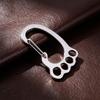 Silver Color Key Holder Easy Removal Key Ring Accessory Anti-Loss Key Ring  For Men Women