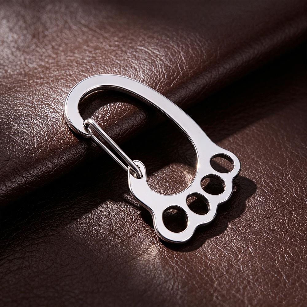 Silver Color Key Holder Easy Removal Key Ring Accessory Anti-Loss Key Ring For Men Women