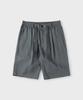 PANICALE Charcoal Drawstring Linen Shorts