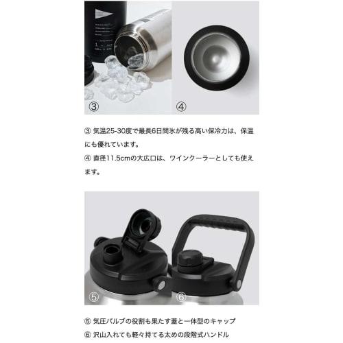 BROOKLYN OUTDOOR COMPANY (BOC) Brooklyn Outdoor Company Ice Jug, 2.5L/3.8L Capacity, Keeps Cold and Hot, Vacuum Insulated, Ideal for Camping and Outdo