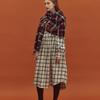 COINONIA [COINONIA CANVAS] Tartan Lettering Scarf_Wine