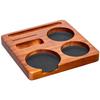 As Show Tamper Station Walnut Tamping Station Espresso Countertop Stand Multiple Tool Slots Solid Wood Construction