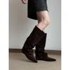 Sheepskin Version Retro Versatile But Knee Boots Women's New Temperament Niche Knight Boots Slim High Boots