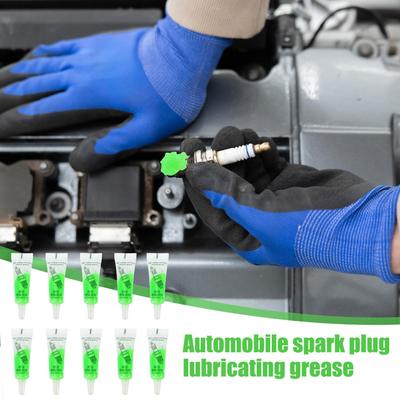 Automobil-Zündkerzen-Schmierfett 10 Stück Elektrische Steckverbinder Schmierung Hitzebeständiges Zündkerzen-Schmierfett