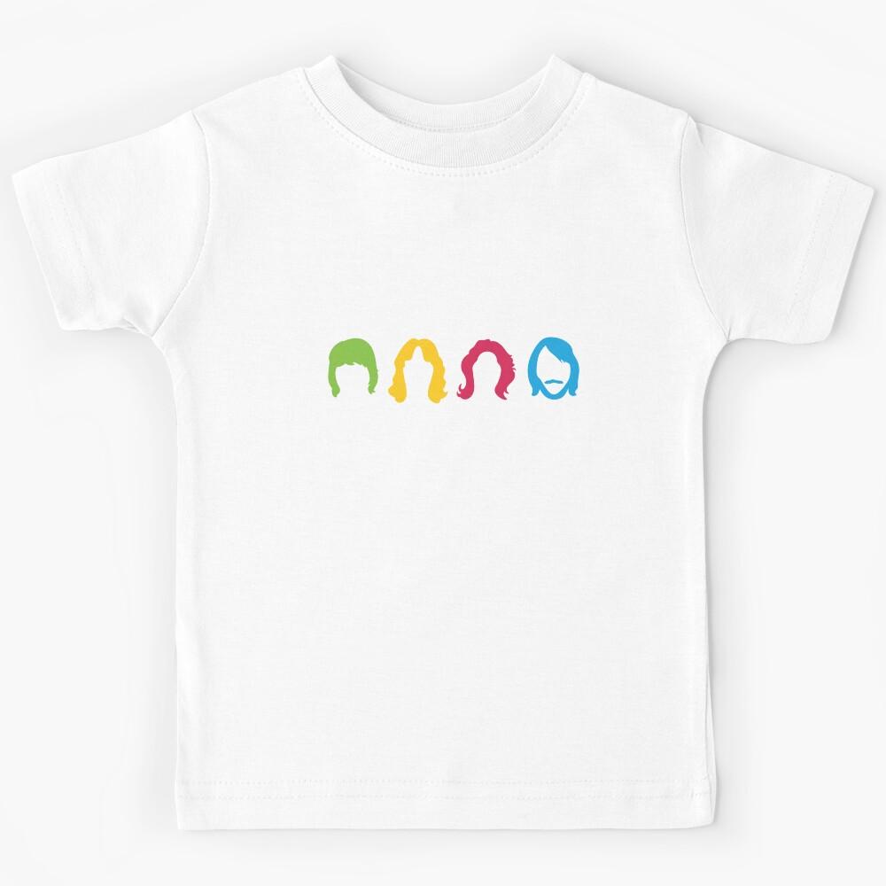 Minimalist Retro Pop Band Hair Silhouettes Art Kids T-Shirt 130