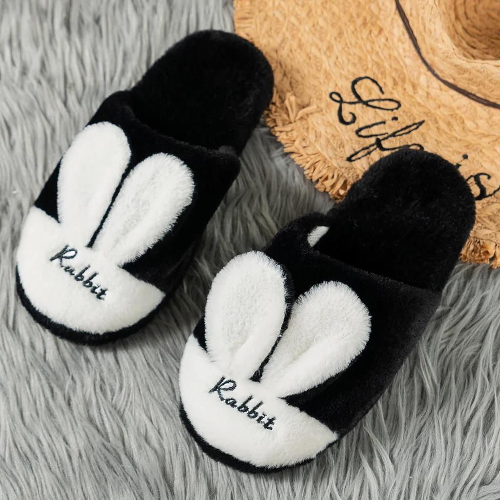 Women's Flat Shoes 2024 Autumn Closed Toe Velvet Warm Women's Home Cotton Shoes Indoor Casual Comfortable Women's Slippers