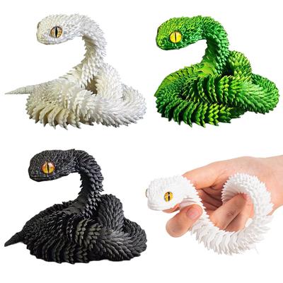 30-60cm Serpente Stampata in 3D Serpente con Giunture Flessibili Modello Giocattolo Figura Stampata Decorazione Ornamento per Scrivania Ufficio Regalo di Compleanno Sollievo dallo Stress