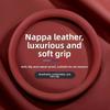 Premium Napa Leather Steering Wheel Cover Laser Perforated Non Slip Grip 14.6-15 In Universal Fit All Season Comfort Easy Tal