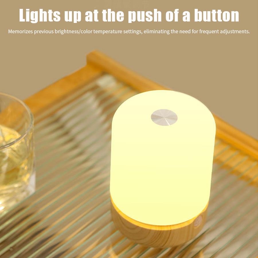 LED Night Light Touch Light Sensor Control Portable USB Powered Color Changing Atmosphere Lamp for Bedside Bedroom Living Room