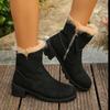 Fashion Winter Thick Plush Snow Boots Women Faux Suede Non-slip  Woman Keep Warm Cotton Padded Shoes Platform Ankle Booties Size 36-43