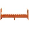 Solid Wood Bed without Mattress Wax Brown 75x190 cm Pine Wood