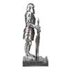 HDMbigmi King's Guard Ornament, Knight Statue, Desk Accessory, Pen Holder, Pen Stand, Paperweight for Office or Home (Silver)