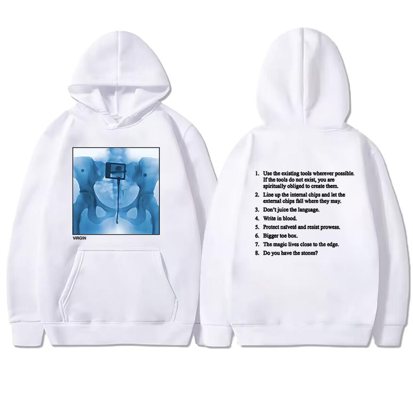 Fashion 2025 Virgin Album Double Sided Print Sweatshirt harajuku Style Fleece Men Women Autumn Winter Hoodie Long sleeve Unisex
