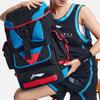Li Ning Sports Basketball Series Casual Fashion Splicing Large Capacity Design Polyester Sports Backpack Unisex Backpack Black Blue ABSS315-1