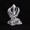 Khanda Sahib Idol Sikhisches religiöses Symbol Khanda Sahib Statue für Armaturenbrett Idol für Pooja Bürotisch Ausstellungsstück Geschenkartikel