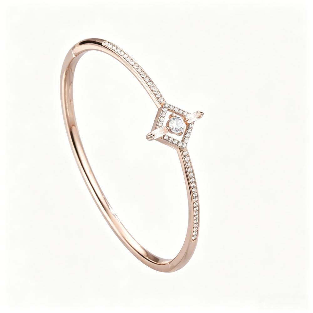 Alloy Bracelets Woman Bangle Zircon for Woman Golden Love Crystal Wedding Feminina Luxury Jewellery Gifts