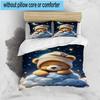 3PCS Teddy Bear Night Sky 3pcs Bedding,Including 3PCS Duvet Cover And 2pcs Pillowcases Perfect for Christmas,Ideal for Bedroom, Dormitory