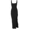 New slim temperament sexy sleeveless halter suspender split hip wrap women's dress