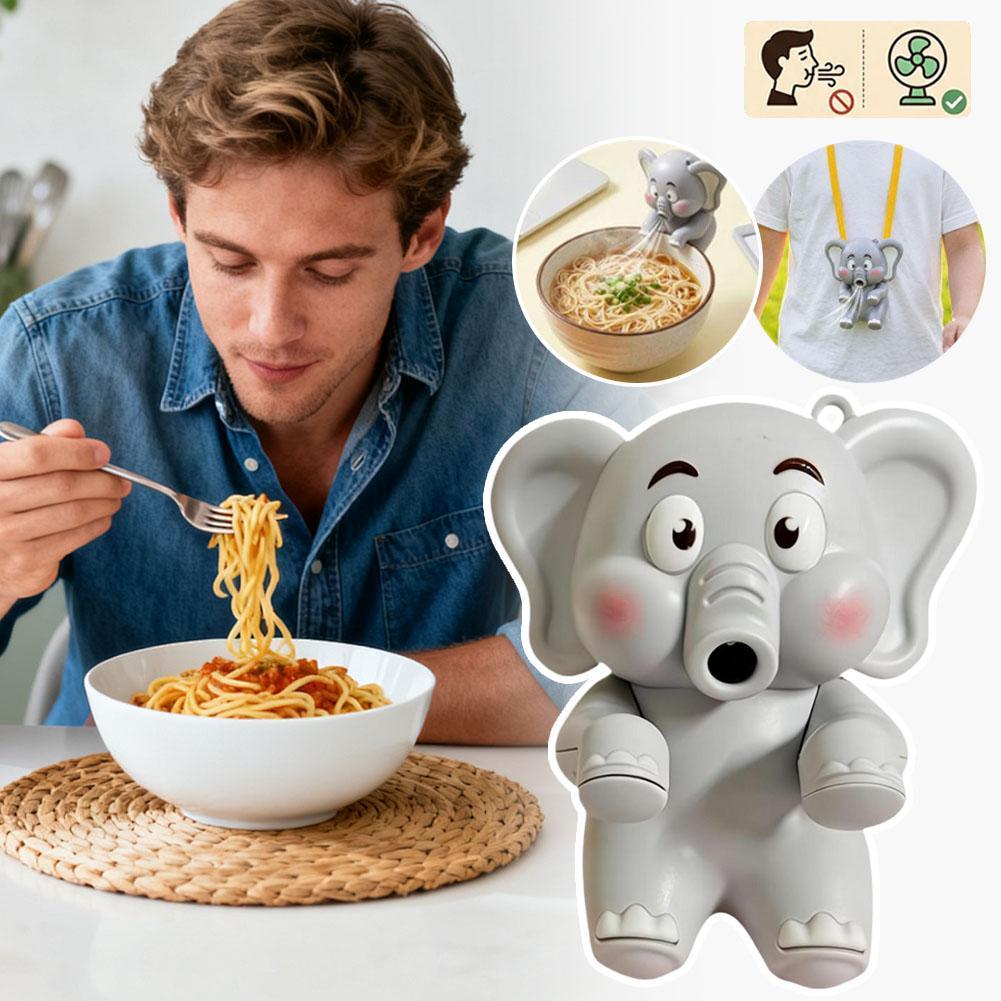 Mini Cartoon Food Cooling Fan 3 Speed Adjustable Cup Hanging Design Low Noise Rechargeable Portable Baby Meal Cooler Fan