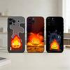 Anime C-Calcifer-ES Cute Phone Case For iPhone 17,16,15,14,13,12,11 Plus,Pro Max,SE4Soft Silicone Black Cover