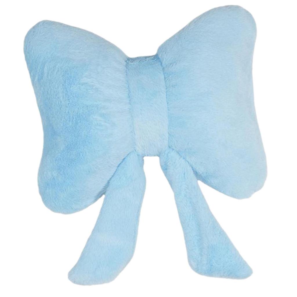 Soft Plush Decorative Pillow Elegant Bow Cushion for Bedroom Living Room Cafe Dorm Home Decor