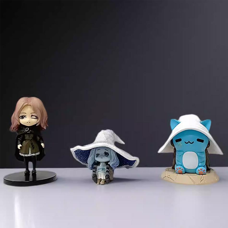 Perfekt 2026 Neu auf Lager Ring Gaming Q-Version Mini Ranni Katze Melina Malenia der Halbwolf Actionfigur Lani Magische Ornamente Puppen