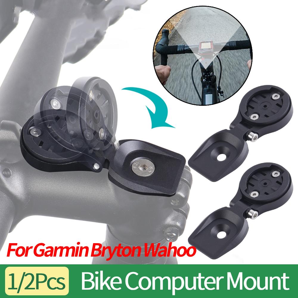 1/2Pcs Bicycle Computer Mount Aluminum Alloy Bike Computer Stem Holder Speedometer Support Stand for Garmin/Bryton/Wahoo Mount