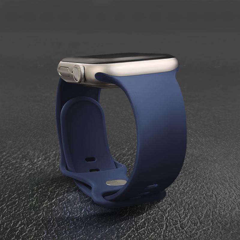 Sport Silicone Strap For Apple Watch Bands 44mm 46mm 42mm 45mm 41mm 49 40mm Correa Bracelet iWatch series 10 11 9 8 7 ultra 3 SE