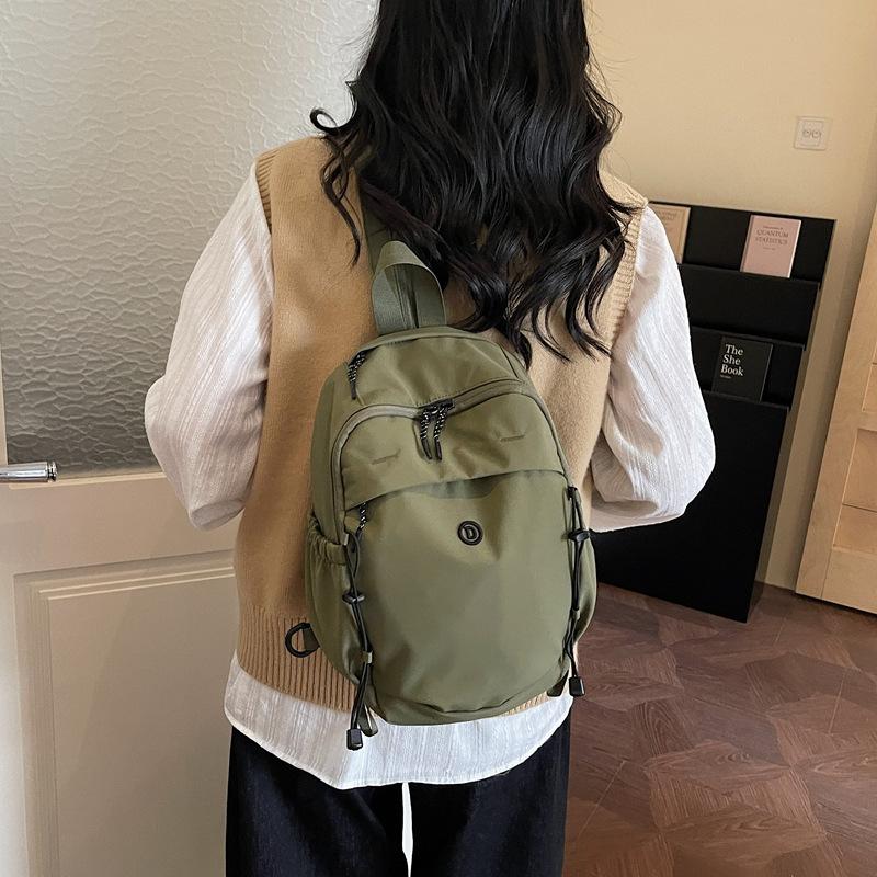 Schoolbag1011 New Casual Large-capacity Backpack Trendy Versatile Nylon Backpack Women's Simple Travel Bag