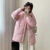 Autumn and Winter Down Padded Jacket Women's Puff Mid-length Hooded Loose Thick Warm Padded Jacket