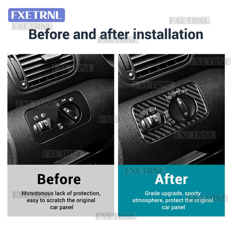 For SEAT Leon 1999 2000 2001 2002 2003 2004 MK1 1M LHD Soft Carbon Fiber Dashboard Headlight Control Switch Cover Accessories
