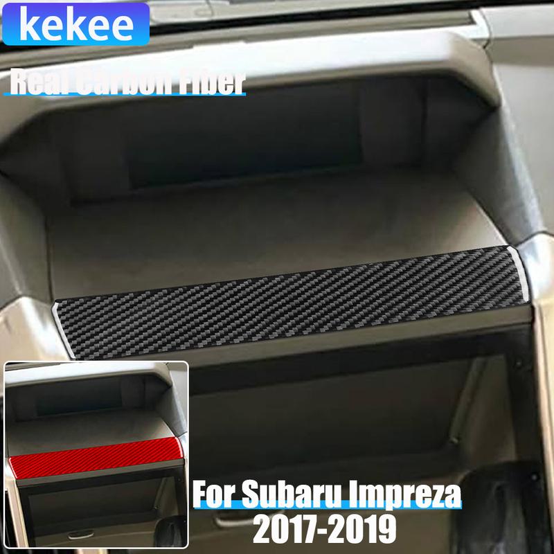 Real Carbon Fiber Car Accessories Dashboard Panel Decorative Cover Soft Sticker For Subaru Impreza 2017- Crosstrek 2018-