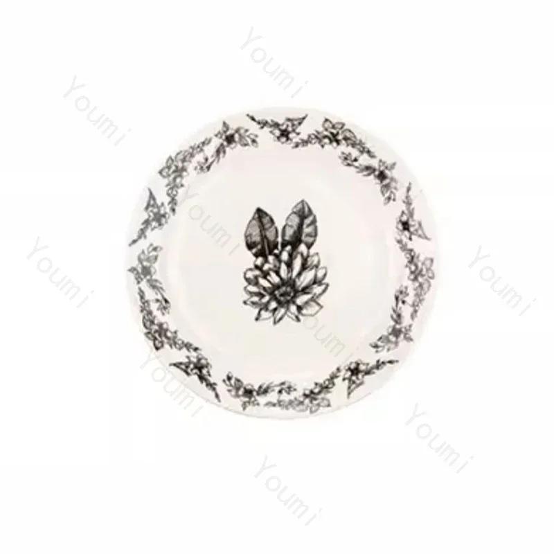 Kreative Keramikteller im chinesischen Stil Luxus Restaurant Dessert Salatteller Köstliche Hausgerichte Tiefer Teller Exquisites Geschirr