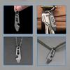 Titanium Alloy Crowbar Multifunction Hexagon Wrench Bottle Opener Portable Keychain EDC Outdoor Survival Tools with Necklace