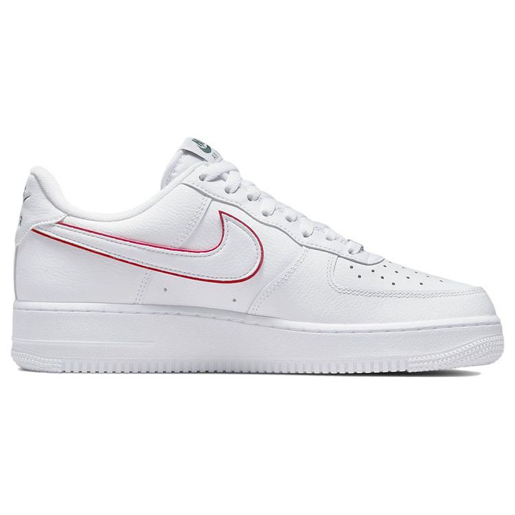 Nike Air Force 1 Just Do It Men Sneakers White Noble-Green Metallic-Silver DQ0791-100