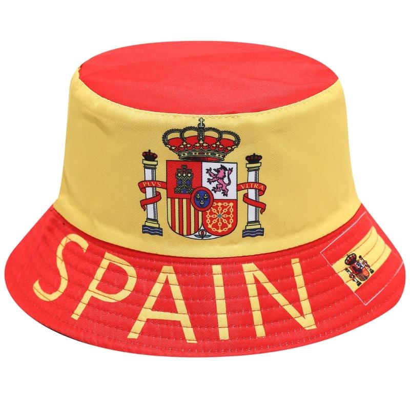 Comfortable Breathable Polyester Fisherman Hat Flag Print Fisherman Hat Suitable for Sport Fans and Outdoor Event
