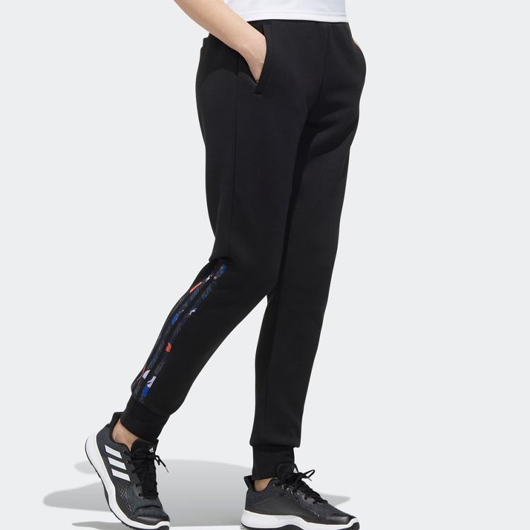 Adidas Microfiber Track Pants With Cuffed Ankles Women Bottoms Black GG0762