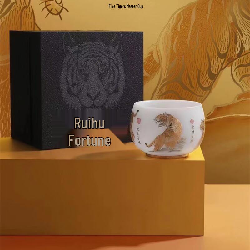 Cha Xun Ceramic Zodiac Tiger Teacup