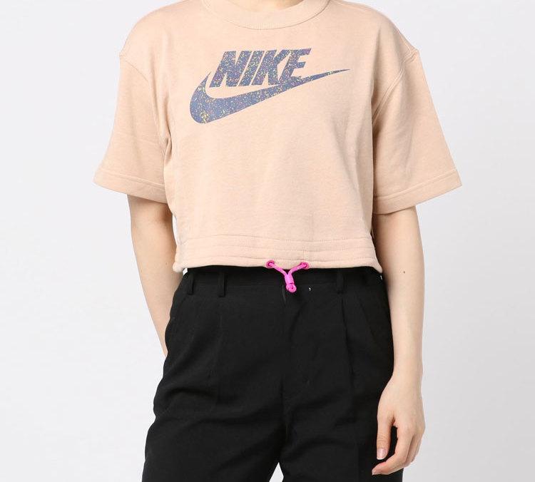 Nike Crop Tops Women's Pink Crew Neck Moderate CJ2276-287