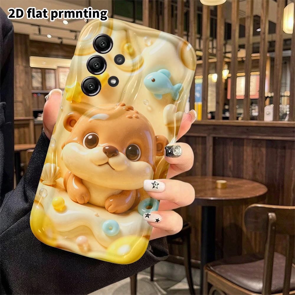 Phone case: 2D flat, suitable for Samsung Galaxy A34 A35 M05 M06 S20 S22 S21 FE Plus 5G protective case, gradient little panda, perfect holiday gift f