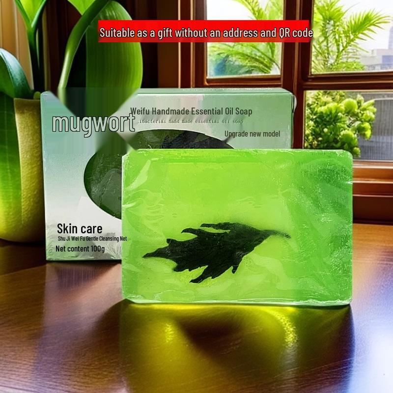 Mugwort Herbal Soap: Handmade Essential Oil Soap for Hair, Face, and Body