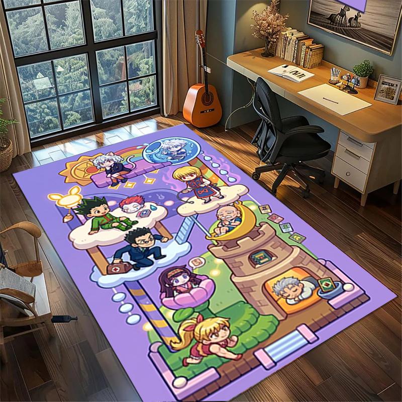 Large Area Non Slip Washable Rug Carpet "Hunter × Hunter" Floor Mat for Bedroom Gamer Room Decor—kwq38