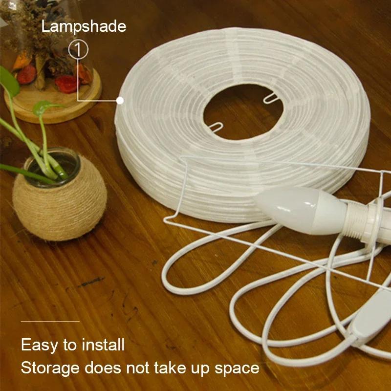 Japanese Style Lantern LED Table Lamp Living Room Bedroom Bedside Rice Paper Light Study Homestay Creative Room Decor Lighting