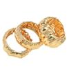 European and American bracelets light luxury high sense women's smooth surface electroplating alloy design sense geometric fold wavy hand