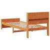 Bed Frame with Headboard Wax Brown 75 x 190 cm Engineered Wood
