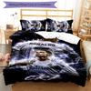 Set di biancheria da letto con motivo Cristiano Ronaldo da 3 pezzi, set copripiumino include copripiumino e federe, decorazione perfetta per la camera da letto in ogni stagione e regalo