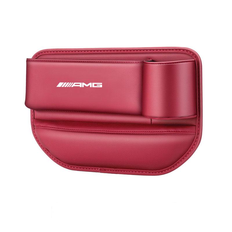 Hot Car Sticker Leather Car Crevice Side Storage Box Filler Side Storage Pocket with Cup Holder for Benz AMG GLC GLK W204 W206 W