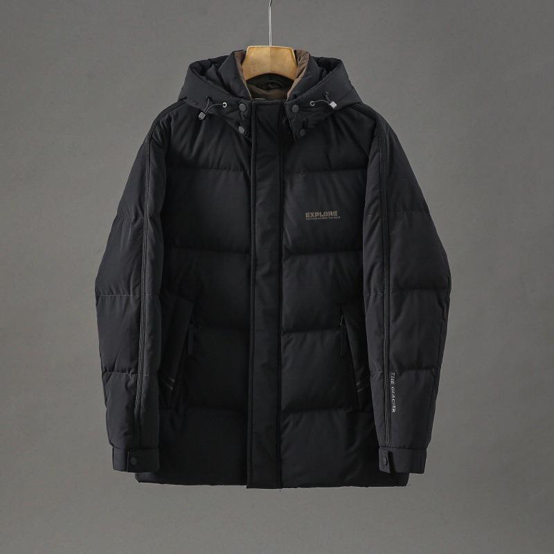 

DY888 Waterproof Hooded Down Jacket - 90% White Duck Down, Soft, Comfortable, and Warm 170 чорний