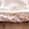 Autumn and Winter Girls' Fur Vest Sweet Flower Embroidery Sleeveless Warm Fashion Coat 0-3 Year Old Lady Wear Top